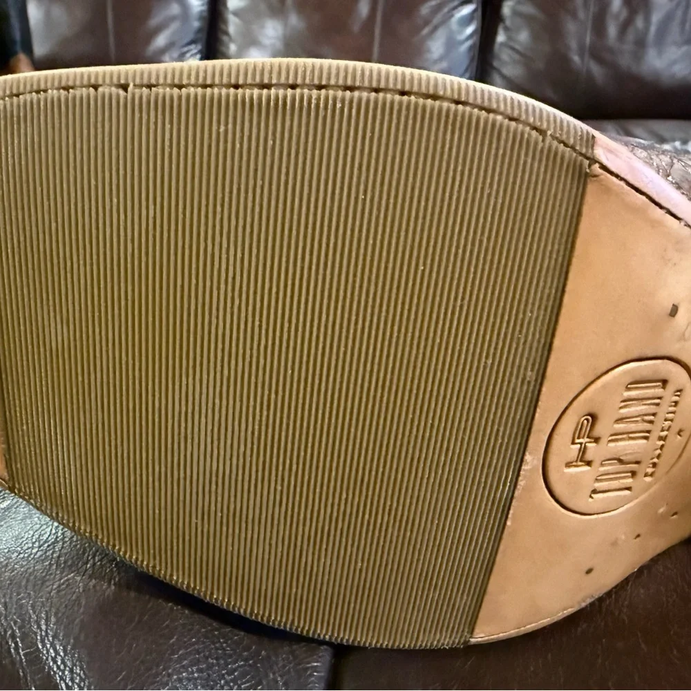 Caiman 10.5EE Horse Power Exotic Brown Cowboy Boots EC - Picture 14 of 15